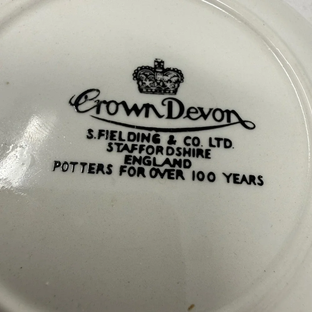 Crown Devon Planedealers Hardware Store Plate Staffordshire England VTG Sepia